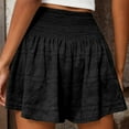 thumbnail image 5 of Shorts for Women 2026 Summer Elastic High Waist Drawstring Smocked Wide Leg Flowy Casual Beach Shorts, 5 of 8