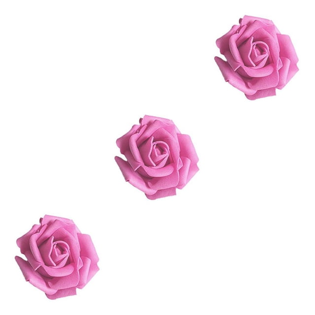 Paquete de 50 flores biónicas artificiales Inteprter espuma Rosa flor falsa decoraciones boda fiesta roja