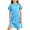Light Blue, variant on Nmnitkp Girls Short Sleeve Midi Dress Summer Kids Toddler Skater Twirl A Line Dresses Solid Color Ruffle Sleeve T-Shirt Dress for School Casual 5-15 Y