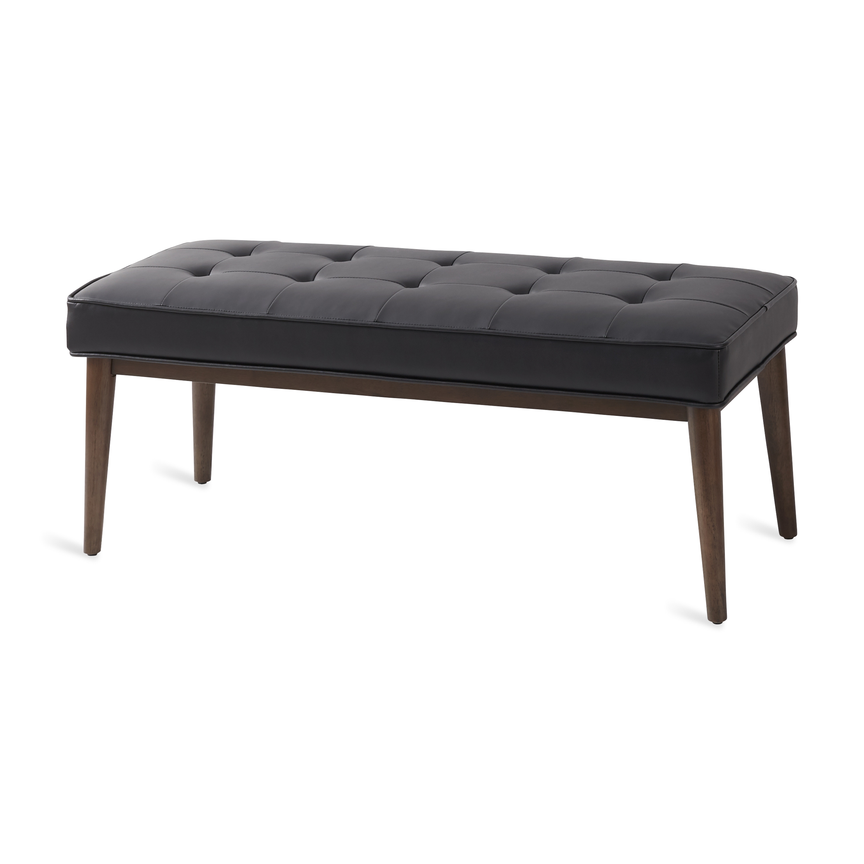 Better Homes & Gardens Colton Upholstered Bench, Black Faux Leather - image 2 of 4
