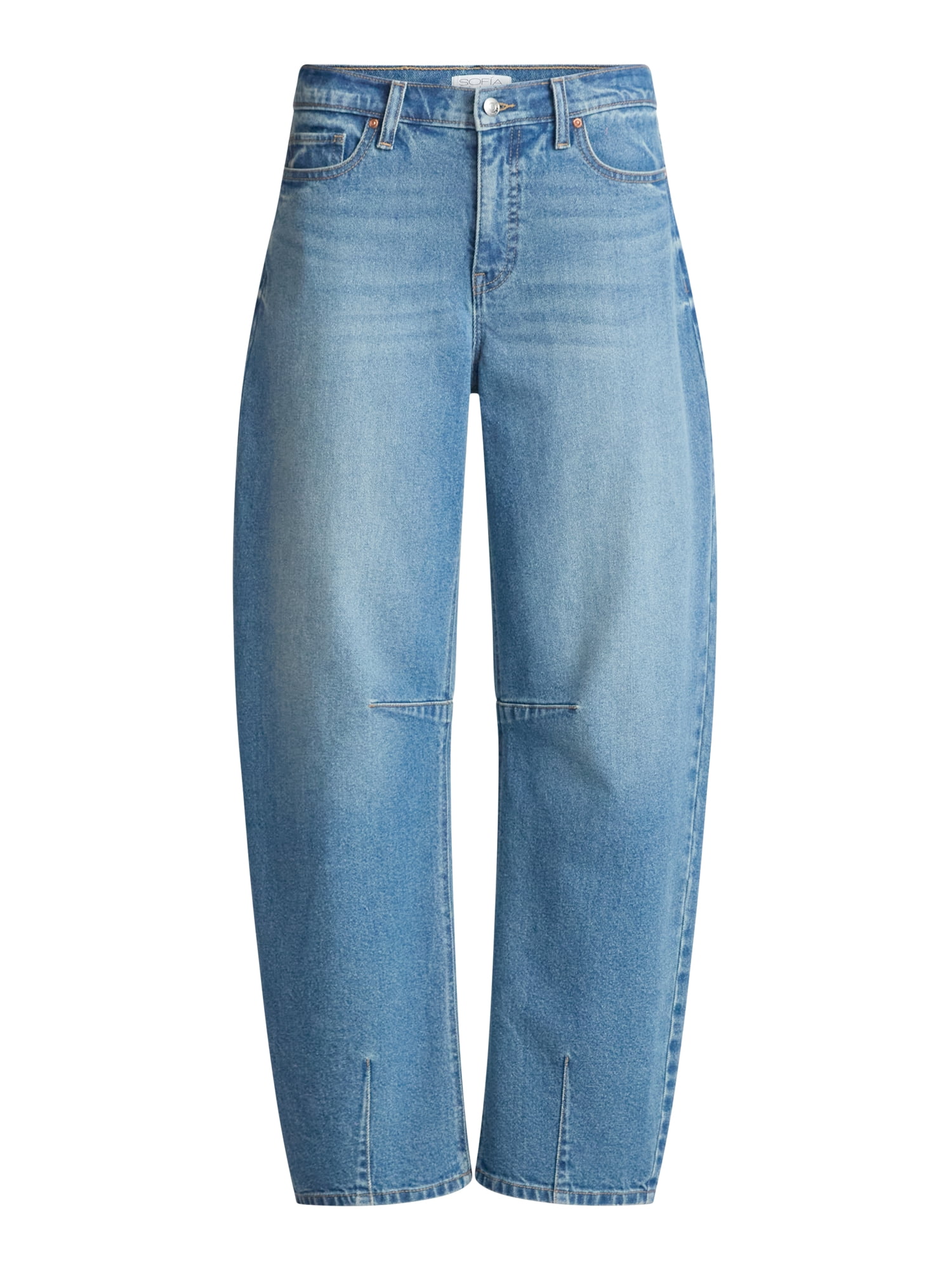 Sofia by Sofia Vergara Women's and Women's Plus Barrel Super High Rise Jeans, 27" Inseam, Sizes 0-28