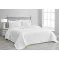 thumbnail image 2 of Chezmoi Collection Weaver White Bedspread Coverlet Set Crinkle Textured Zig Zag Bedding Cover Quilt Set 3-Piece King, 2 of 8