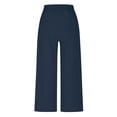 thumbnail image 7 of Womens Pants Elastic Waist Straight Leg Solid Color Casual Pocket PantsWomens Pants Elastic Waist Straight Leg Solid Color Casual Pocket Pants, 7 of 7