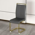 thumbnail image 7 of Sumdeal Modern Dining Chairs Set of 4,Modern Dining Chairs with C-Shape Metal frame leg with High Density Sponge Leather,Dining Chairs for Dining Room,Kitchen,Living Room, 7 of 7