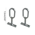 thumbnail image 4 of 2 Pcs Zinc Alloy Ceiling-Mount Bracket Wardrobe Closet End Heavy Duty Shower Curtain Rod Flange End Supports, 4 of 10