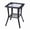 Black, variant on Outdoor Wicker Side Table, Rattan End Table with Glass Top, Patio Coffee Bistro Table for Indoor Garden Porch Balcony, Grey