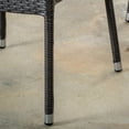 thumbnail image 4 of MAYEERTY Gray PE WICKER STACKING ARMCHAIR 1PC Weather-Resistant Space-Saving for Patio, 4 of 6