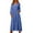 Dark Blue, variant on Women's Maxi Dress Long Sleeve V-Neck Loose Fit Button Down Cotton Linen Retro Swing Dress for Spring Fall Casual Daily Wear,Brown,2XL