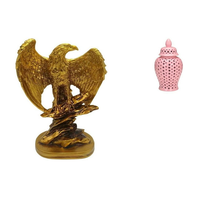 Majestuosa Escultura De Cerámica De Porcelana, Adorno Decorativo Con Tapa Para El Hogar, La Oficina, Estanterías, Comedores, Fiestas.