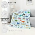 thumbnail image 2 of Types of Dinosaur Custom Name Blanket Gifts for Girls Boys Women - Super Soft Cozy Warm Throw Sheet for Couch Bed Sofa Office Decor All Season 50"x60" for Teens, 2 of 6
