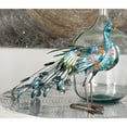 thumbnail image 3 of DecMode 20" Indoor Outdoor Peacock Garden Sculpture with Crystal Accents, 3 of 13