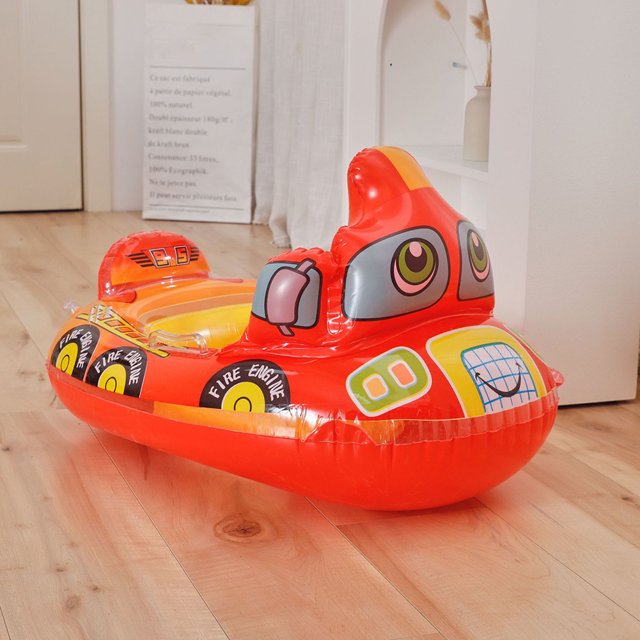 Kid Lifebuoy Convenient Cartoon Car Pool Swimming Circle PVC para vacaciones de verano Likrtyny Para Estrenar