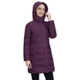 thumbnail image 5 of Wantdo Women's Warm Spring Coat Waterproof Hooded Padded Lightweight Jacket for Travel Dark Purple M, 5 of 9