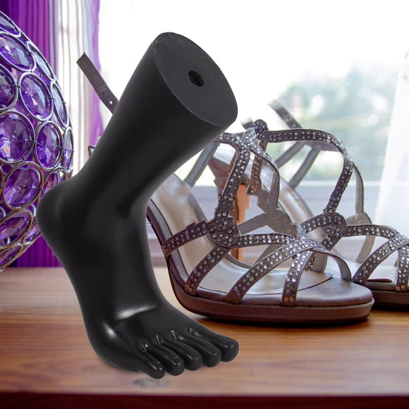HAMPPLIES 1 Pair Black Plastic Foot Anklet Display Stands For Retail Display And Presentation