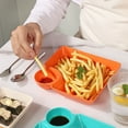 thumbnail image 2 of Dumpling Plate with Dipping Saucer Dish Non-slip Stackable for Snacks Desserts Sushi Tray, 2 of 9