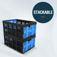 thumbnail image 4 of 60L Collapsible Utility Crates for Storage: Stackable & Portable Basket Foldable Plastic Crates for Office, Home, Garage, 4 of 7
