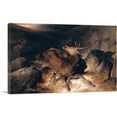 thumbnail image 1 of ARTCANVAS Deer And Deer Hounds In A Mountain Torrent 1832 Canvas Art Print by Edwin Henry Landseer - Size: 18" x 12" (0.75" Deep), 1 of 9