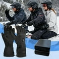 thumbnail image 4 of Heated Gloves, 5V 6000Mah Rechargeable Heated Gloves for Men Women, Waterproof & Upgrade Non-Slip Electric Heating Glove for Motorcycling, Hunting, Skiing, Outdoor Work(1 * Gloves, 2Pcs Battery Box), 4 of 7
