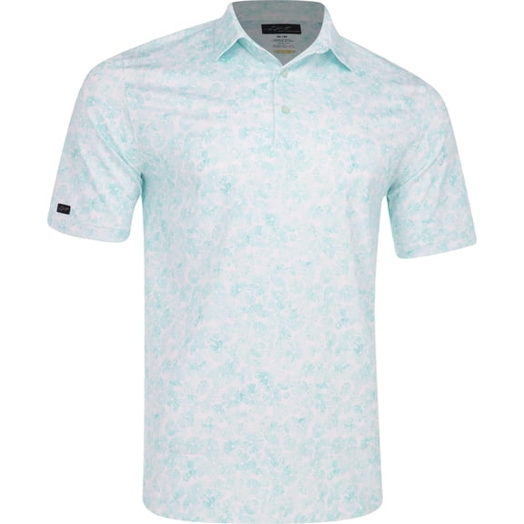 Greg Norman ML75 Stretch Sand Dollar Print Sea Tint Shirt Men XL