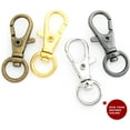 thumbnail image 5 of 50 pcs Swivel Clasps Lanyard Clips Snap Hook Metal Lobster Claw Clasp PLTN (Silver), 5 of 5