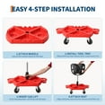 thumbnail image 5 of GloryStar Heavy-Duty Mechanic Shop Stool, Padded Rolling Garage Chair with Locking Casters, 300 lb Load Capacity & Storage Tool Tray, 5 of 5