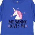 thumbnail image 4 of Inktastic My Nanny Loves Me Unicorn Girls Long Sleeve Toddler T-Shirt, 4 of 5