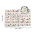 thumbnail image 2 of DouZhe Polyester Placemats Set of 4, Cartoon Cat Koala Panda Leaves Pattern Heat Resistant Place Mats for Dining Table, 12" x 18", 2 of 7