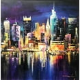thumbnail image 5 of Duboviy "City Lights" CUSTOM FRAMED Israeli ART Generic, 5 of 5