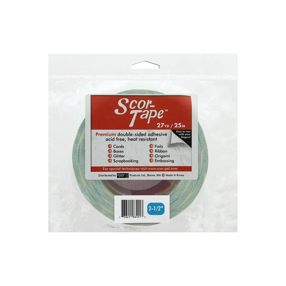 Scor Pal Scor Tape Dbl Side Adhesive 2.5" 27yd