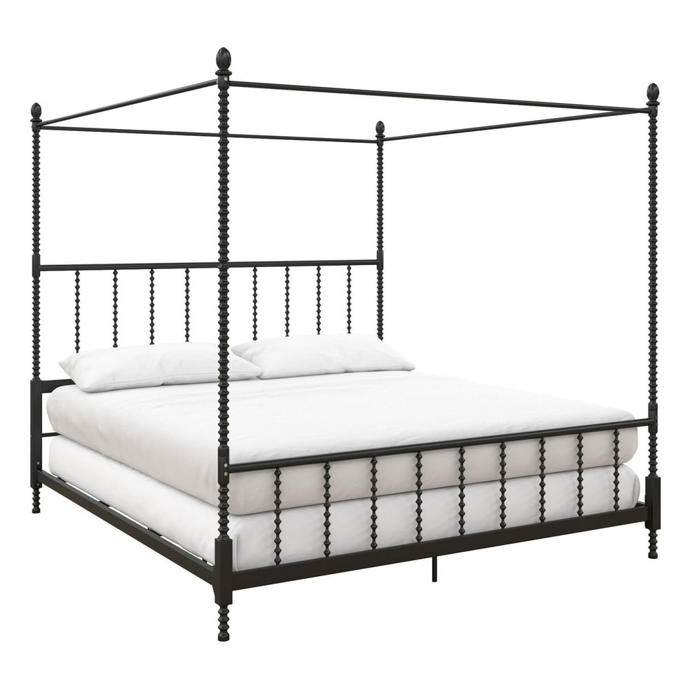 DHP Jenny Lind Metal Canopy Bed, King Size Frame, Bedroom Furniture
