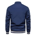 thumbnail image 4 of Fesfesfes Long Sleeve Shirt Men Heat-proof Casual Zip Warm Windproof Pocket Motorcycle Jacket Coat Sale Clearance, 4 of 9