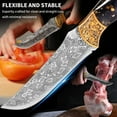 thumbnail image 5 of Artisan Knife Set with Durable Leather Sheath - Style Includes Elegant Black, Imperial Ruby, and Aurora Fantasy Blades. Perfect for Boning, Peeling, Outdoor BBQ, Knife Collectors and Enthusiasts, 5 of 10