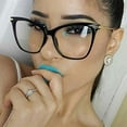 thumbnail image 2 of FEISEDY Oversized Cat Eye Glasses Frame Blue Light Blocking Eyewear for Women B2589, 2 of 14