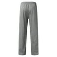 thumbnail image 4 of Vedolay Summer Pants Pants for Men Loose Fit Casual Solid Color Wide Leg Pants Outdoor Long Pants with Pockets,GY1 34, 4 of 5