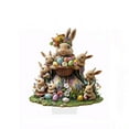 thumbnail image 2 of Easter Bunny Decorations for The Home,Easter Bunny Table Top Sign Easter Bunny Egg for Table,2d Tiered Tray Decoration,Spring Centerpiece Ornament for Home Dining Or Coffee,Bunny Tabletop Decor, 2 of 9