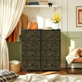 thumbnail image 6 of 4 Drawer Vertical Storage Dresser abstract wavy geometrical order with Wood Top Fabric Pull Drawers, 6 of 8
