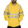 thumbnail image 2 of Men Class 3 High Visibility Sweatshirt Reflective Safety Hoodie Windproof Pullover Work Hoodie with Pocket, 2 of 5