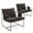 Gray/Black, variant on Aukfa Set of 2 Upholstered Sling Accent Chairs, Hanging Armchairs with Arm Pocket, Metal Frame & Crushed Foam Cushions for Living Room/Bedroom, Dark Gray