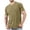 Army Green, variant on Men's Heather Crew Neck Short Sleeve T-Shirt, Soft Stretch Loose Cut Basic Casual Tee in Multiple Heather Colors