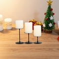 thumbnail image 5 of QSTDGVPW 3Pcs Pillar Candle Holder, Table Centerpiece Classic Desktop Ornament Candlestick Holder Candle Stand for Holiday Living Room Black Tray, 5 of 7