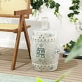 thumbnail image 3 of JONATHAN Y Double Happiness 18" Chinoiserie Ceramic Drum Garden Stool, Gray Blue/White, 3 of 8