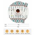 thumbnail image 6 of 15 Inch Round Placemats Set of 6, Teal Black Boho Non Slip Heat Insulation PP Table Mats, Vintage Ethnic Tribe Abstract Art Retro Washable Place Mats for Kitchen Dining Party Table Decor, 6 of 7