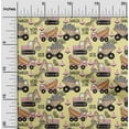 thumbnail image 2 of oneOone Cotton Jersey Medium Yellow Fabric Truck Craft Projects Decor Fabric Printed By The Yard 58 Inch Wide, 2 of 5