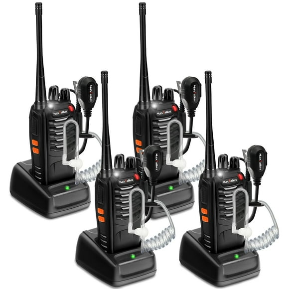 Walkie Talkies MaxTalker MT-8S recargables, 1500 mAh, paquete de 4