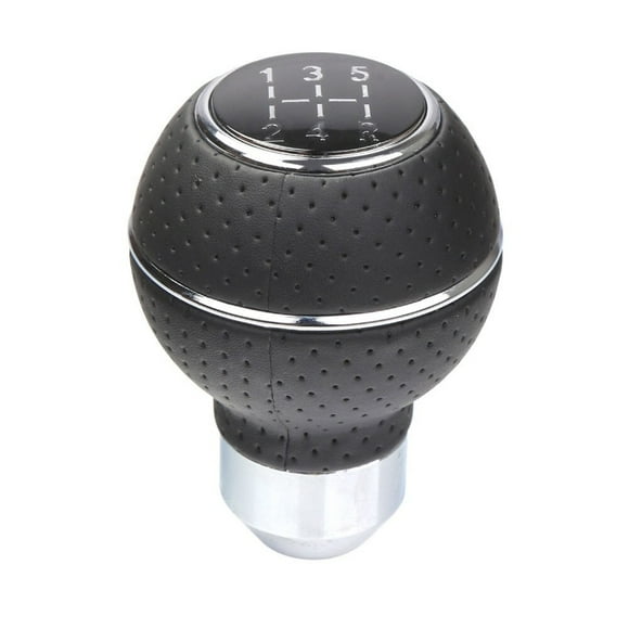 Yimiti 5 Speed Shift Knob Gear Leather Shifter Fit Most Manual Cars Trucks,Black