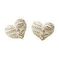 thumbnail image 4 of AYYUFE Women\'s Zebra Crystal Rhinestone Heart Shape Ear Stud Earrings Jewelry Alloy + Rhinestone Black, 4 of 8