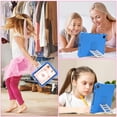 thumbnail image 5 of Kids Case for Apple iPad 10th Generation 10.9 Inch 2022, Lightweight Kids Friendly Kickstand Handle Cute Ladder Design Bumper Back Cover for Girls Boys, Blue, 5 of 6