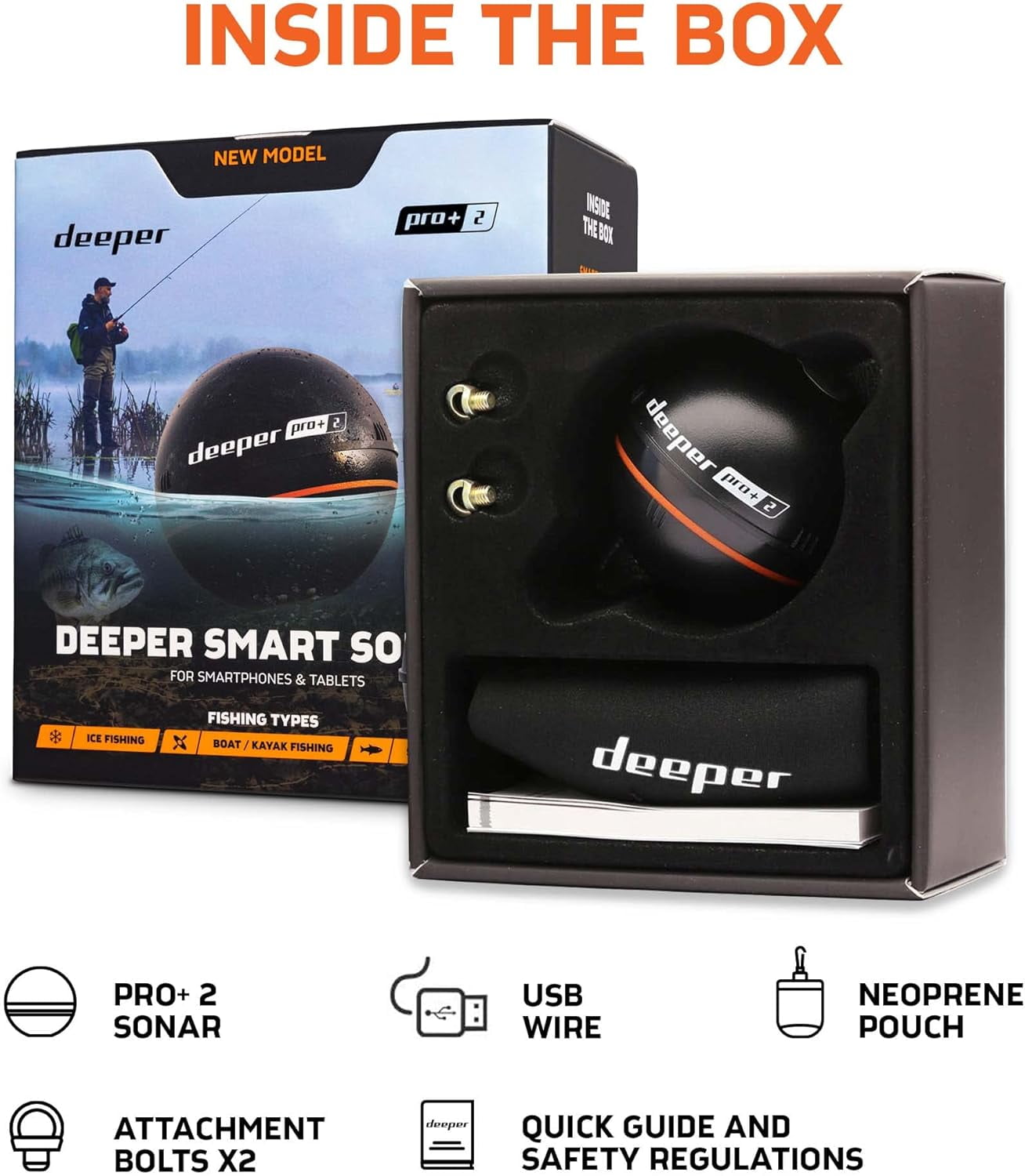 Deeper Pro+2: Wireless Smart Sonar Fish Finder - Walmart.com