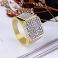 thumbnail image 3 of Golden Business Full Diamond Ring For Men, 3 of 5