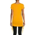 thumbnail image 6 of Oh! Mamma Maternity Women's Scoop Neck Tee with Side Seam Drawstring (Women's & Women's Plus), 6 of 6